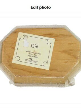 Decoupage Purse Box Wood PUMPKIN OBLONG Craft Cunningham New Vintage